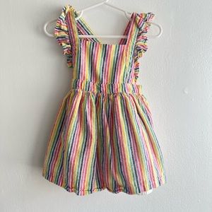 Baby Gap striped ruffle sleeve dress with cross cross back.  Size 18-24 months
